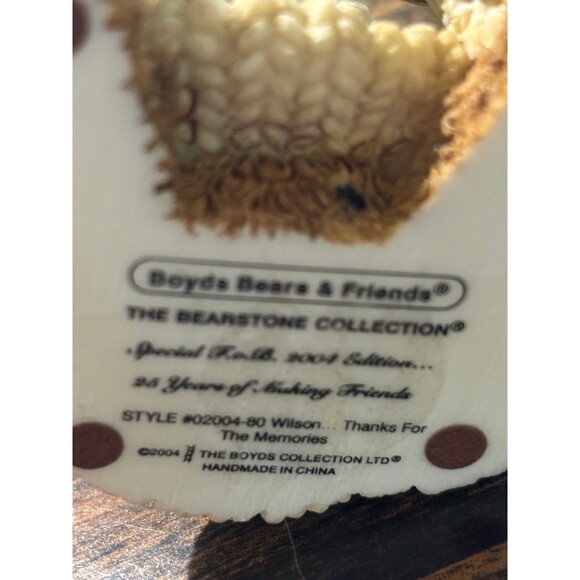 2004 Boyd’s Bear and Friends “Wilson…Thanks for the memories” Figurine - Picture 4 of 4
